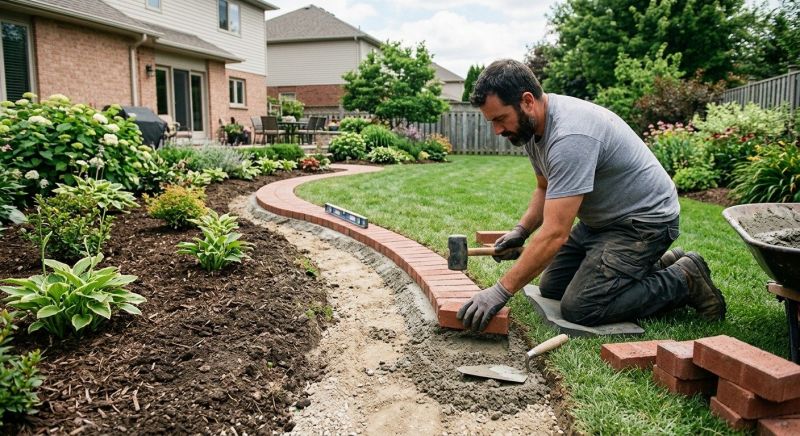 Brick Landscaping Installation in West Hartford, CT